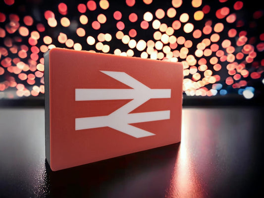 Illuminated British Rail Sign: Unique LED Light for Train Enthusiasts, Railway Memorabilia Collectors